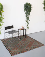 old rug, antique rug, earthy colors, faded colors, Turkish rug, vintage rug, flat weave, kilim rug, large area rug, square rug, Wild Shaman, Portland, Oregon, rug store, rug shop, local shop