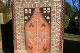 Vintage Faded Anatolian Turkish Rug 4x6.6ft
