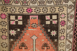 Vintage Faded Anatolian Turkish Rug 4x6.6ft