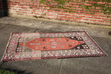 Vintage Faded Anatolian Turkish Rug 4x6.6ft