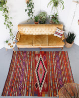 Turkish rug, vintage rug, flat weave, kilim rug, large area rug, square rug, Wild Shaman, Portland, Oregon, rug store, rug shop, local shop, bright colors, area rug, red rug, bold color