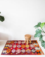 Turkish rug, vintage rug, flat weave, kilim rug, large area rug, square rug, Wild Shaman, Portland, Oregon, rug store, rug shop, local shop, bright colors, area rug, bold color