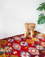 Turkish rug, vintage rug, flat weave, kilim rug, large area rug, square rug, Wild Shaman, Portland, Oregon, rug store, rug shop, local shop, bright colors, area rug, bold color