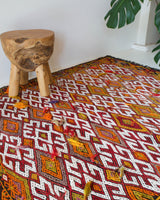 Turkish rug, vintage rug, flat weave, kilim rug, large area rug, square rug, Wild Shaman, Portland, Oregon, rug store, rug shop, local shop, bright colors, area rug, bold color