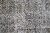 Vintage Overdyed Isparta Rug in Silver 6.9ftx9.7ft