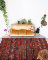 Turkish rug, vintage rug, flat weave, kilim rug, large area rug, square rug, Wild Shaman, Portland, Oregon, rug store, rug shop, local shop, bright colors, area rug, red rug, bold color