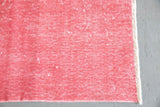 Vintage Overdyed Isparta Runner Rug in pink 2.6ftx13.3ft