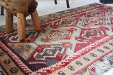 old rug, antique rug, earthy colors, faded colors, Turkish rug, vintage rug, flat weave, kilim rug, large area rug, square rug, Wild Shaman, Portland, Oregon, rug store, rug shop, local shop