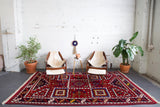 old rug, antique rug, Turkish rug, Portland, Oregon, rug store, rug shop, local shop, bright colors, wild shaman, large rug, area rug, red rug, bold color, burgundy, dark red