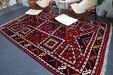 old rug, antique rug, Turkish rug, Portland, Oregon, rug store, rug shop, local shop, bright colors, wild shaman, large rug, area rug, red rug, bold color, burgundy, dark red