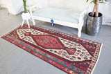 Old Kurdish Hakkari Kilim Runner 3ftx8.5ft