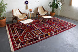 old rug, antique rug, Turkish rug, Portland, Oregon, rug store, rug shop, local shop, bright colors, wild shaman, large rug, area rug, red rug, bold color, burgundy, dark red