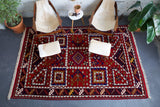 old rug, antique rug, Turkish rug, Portland, Oregon, rug store, rug shop, local shop, bright colors, wild shaman, large rug, area rug, red rug, bold color, burgundy, dark red