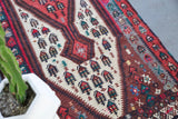 Old Kurdish Hakkari Kilim Runner 3ftx8.5ft