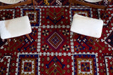old rug, antique rug, Turkish rug, Portland, Oregon, rug store, rug shop, local shop, bright colors, wild shaman, large rug, area rug, red rug, bold color, burgundy, dark red