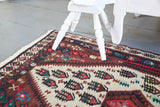 Old Kurdish Hakkari Kilim Runner 3ftx8.5ft