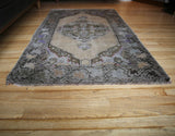 Old Faded Anatolian Turkish Rug 3.3x5.5ft