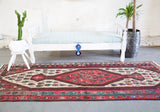 Old Kurdish Hakkari Kilim Runner 3ftx8.5ft