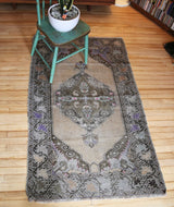 Old Faded Anatolian Turkish Rug 3.3x5.5ft