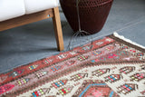 Old Kurdish Hakkari Kilim Runner 2.9ftx8.2ft