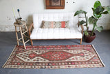 Old Kurdish Hakkari Kilim Runner 2.9ftx8.2ft