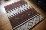 Vintage Maras Cicim Kilim 4.4ftx5.10ft