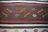 Vintage Maras Cicim Kilim 4.4ftx5.10ft