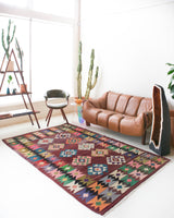 Turkish rug, vintage rug, flat weave, kilim rug, large area rug, square rug, Wild Shaman, Portland, Oregon, rug store, rug shop, local shop,  bright colors, area rug, bold color