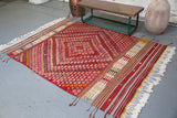 Vintage Manisa Selendi Kilim 5ftx7.5ft