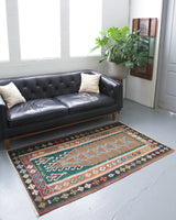 old rug, antique rug, earthy colors, faded colors, Turkish rug, vintage rug, flat weave, kilim rug, large area rug, square rug, Wild Shaman, Portland, Oregon, rug store, rug shop, local shop