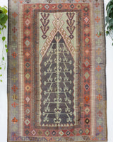 old rug, antique rug, earthy colors, faded colors, Turkish rug, vintage rug, flat weave, kilim rug, large area rug, square rug, Wild Shaman, Portland, Oregon, rug store, rug shop, local shop