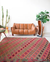 Turkish rug, vintage rug, flat weave, kilim rug, large area rug, square rug, Wild Shaman, Portland, Oregon, rug store, rug shop, local shop, bright colors, area rug, bold color