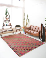 Turkish rug, vintage rug, flat weave, kilim rug, large area rug, square rug, Wild Shaman, Portland, Oregon, rug store, rug shop, local shop, bright colors, area rug, bold color