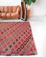 Turkish rug, vintage rug, flat weave, kilim rug, large area rug, square rug, Wild Shaman, Portland, Oregon, rug store, rug shop, local shop, bright colors, area rug, bold color