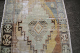 Vintage Faded Anatolian Turkish Rug Runner 3x9.3ft