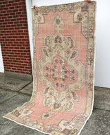 Vintage Faded Anatolian Turkish Rug