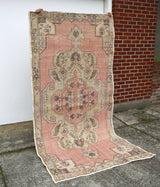 Vintage Faded Anatolian Turkish Rug