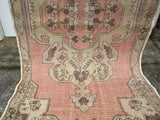 Vintage Faded Anatolian Turkish Rug