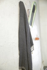 Handwoven Sabah Pestemal Towel in Black Stone (soft)