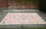 Vintage Faded Anatolian Turkish Rug