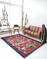Turkish rug, vintage rug, flat weave, kilim rug, large area rug, square rug, Wild Shaman, Portland, Oregon, rug store, rug shop, local shop, bright colors, area rug, bold color