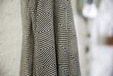 Handwoven Boz Pestemal Towel in Black/White