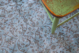 Vintage Overdyed Isparta Rug in Light Blue 4ftx6.8ft