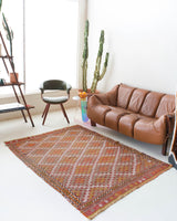 old rug, antique rug, earthy colors, faded colors, Turkish rug, vintage rug, flat weave, kilim rug, large area rug, square rug, Wild Shaman, Portland, Oregon, rug store, rug shop, local shop