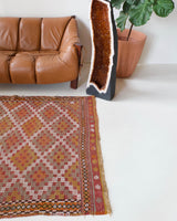 old rug, antique rug, earthy colors, faded colors, Turkish rug, vintage rug, flat weave, kilim rug, large area rug, square rug, Wild Shaman, Portland, Oregon, rug store, rug shop, local shop