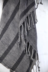 Gece Pestemal Scarf in Dark Grey