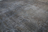Vintage Overdyed Isparta Rug in Ash 7ftx11ft