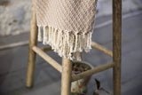Handwoven Petek Pestemal Towel in Beige/Brown