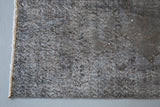 Vintage Overdyed Isparta Rug in Ash 7ftx11ft