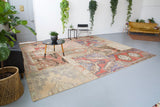 old rug, antique rug, earthy colors, faded colors, Turkish rug, vintage rug, flat weave, kilim rug, large area rug, square rug, Wild Shaman, Portland, Oregon, rug store, rug shop, local shop